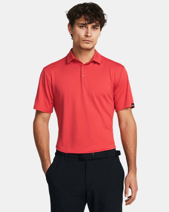 Men's UA Playoff 3.0 Fitted Polo in Red image number 0